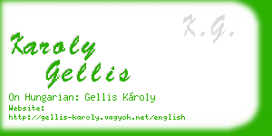 karoly gellis business card